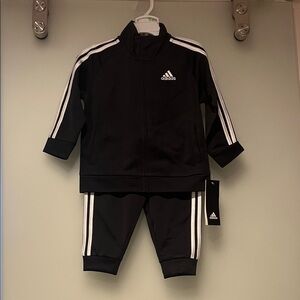 Adidas Black and White Kids Tracksuit